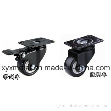 Medium Duty Caster Rotating Caster. Double Bearing Electroplate Black Frame, Mute Design. Meduim Duty Caster